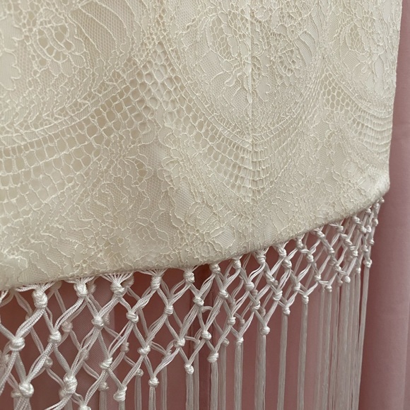 Tularosa Ivory Revolve Barcelona Lace Fringe Skirt - Picture 10 of 10